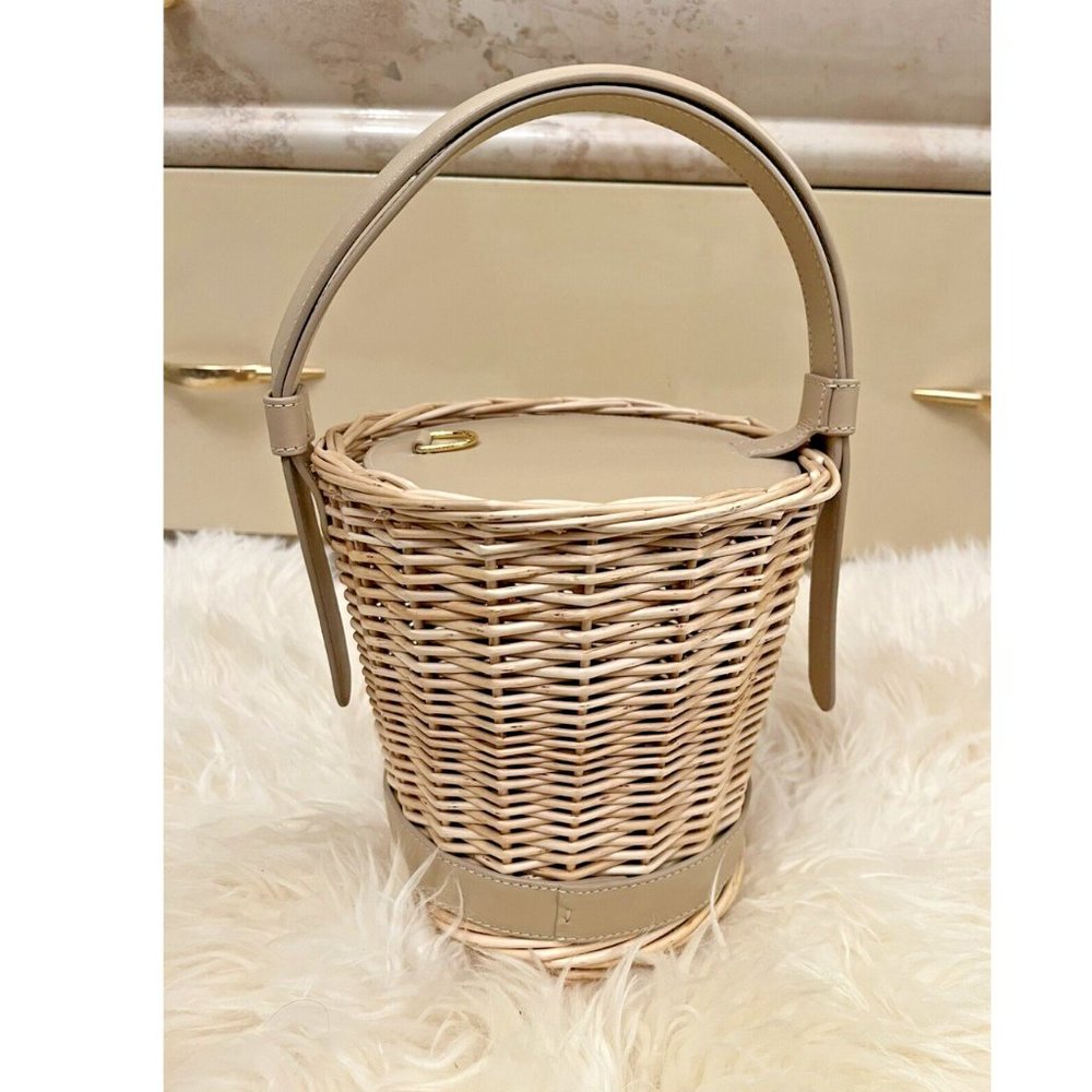 SOLD RARE NWOT POLENE L'OSIER WICKER BASKET BUCKET BAG SAND PURSE - Picture 8 of 12